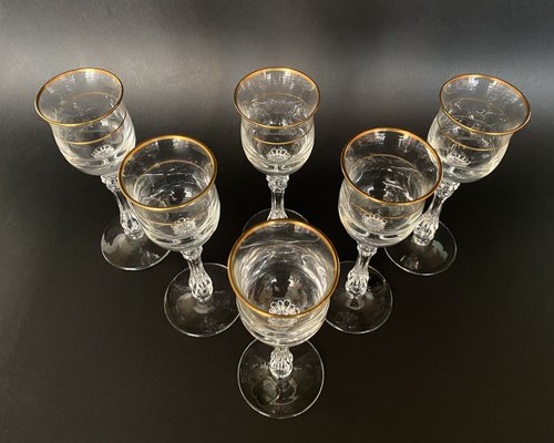 Deutsche Vintage Schnapsgläser aus Kristallglas von Gallo, 1970, 6er Set bei Pamono kaufen