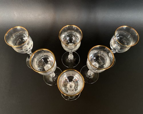 Vintage German Crystal Shot Glasses by Gallo, 1970, Set of 6 Vintage German Crystal Shot Glasses by Gallo, 1970, Set of 6