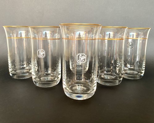 Vintage German Crystal Water Glasses from Gallo, 1970s, Set of 6