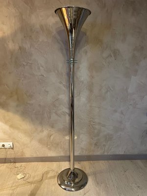 20th Century French Art Deco Floor Lamp in Chromed Metal, 1930s - Main Image