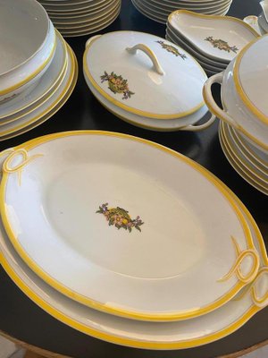 VIDE POCHE EN porcelaine de Limoges bleu de four et décor galant EUR 8