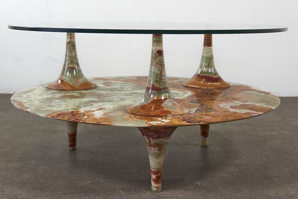 Coffee Table in Onyx by Angelo Mangiarotti 1960s for sale at Pamono
