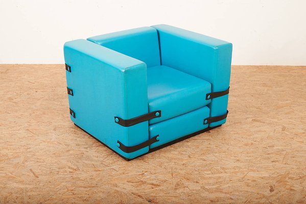 Poltrona in vinile espanso, legno e plastica di Gufram, anni '70 - Main Image