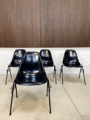 Fiberglass DSS Stacking Side Chairs by Charles & Ray Eames for