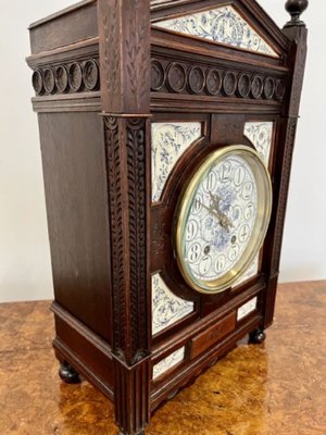 Reloj de manto con movimiento estetico victoriano de ebano decada de 1880 en venta en Pamono