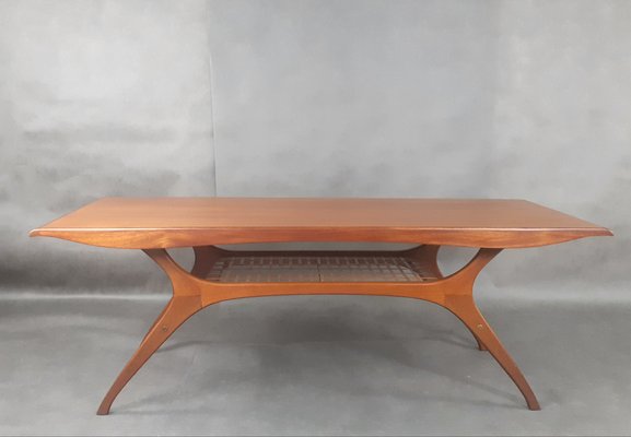 Mid century sale coffee table wood