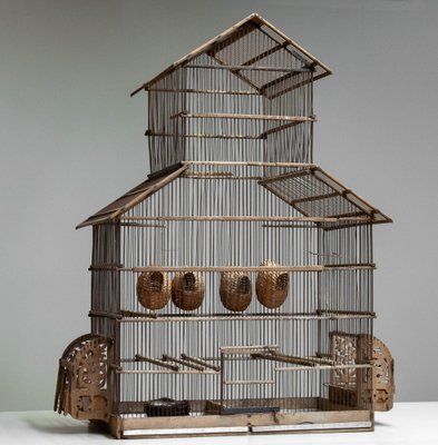 Large vintage bird top cage for sale
