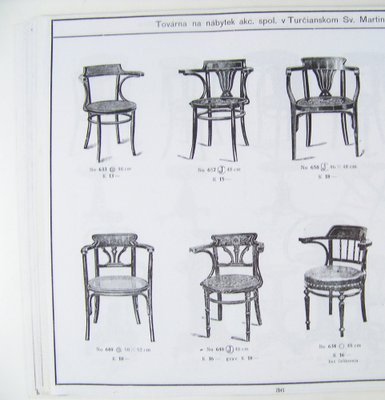Art Nouveau Office Armchair Thonet, 1900s for sale at Pamono