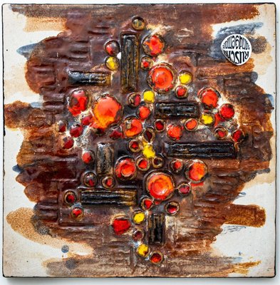 Fat Lava Wall Plaques from Ruscha Keramik, 1970s, Set of 3 for