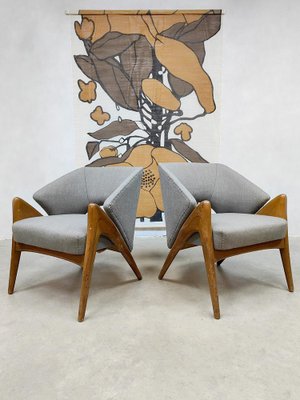 Mid-Century Scandinavian Sofa and Chairs, 1950s, Set of 3