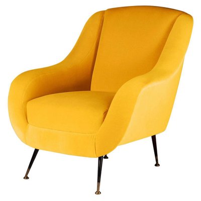 Mid Century Modern Italian Lounge Chairs in Yellow 2021 for sale