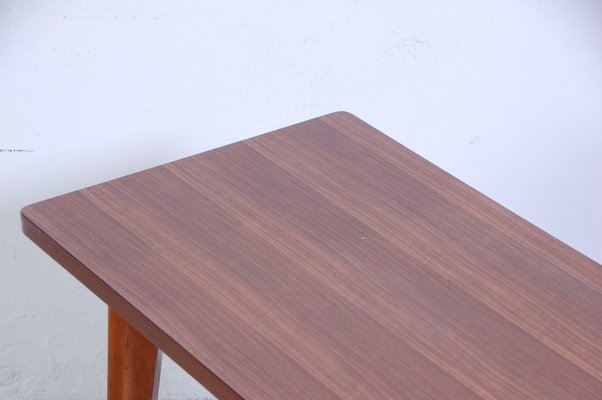 Plateau fleurs rétro 1950 bois et verre