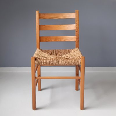 Pine Chair with Rope Seat 1970s