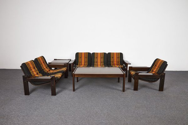Vintage Sofa Armchairs and Coffee Table Model Kontra by Yngve