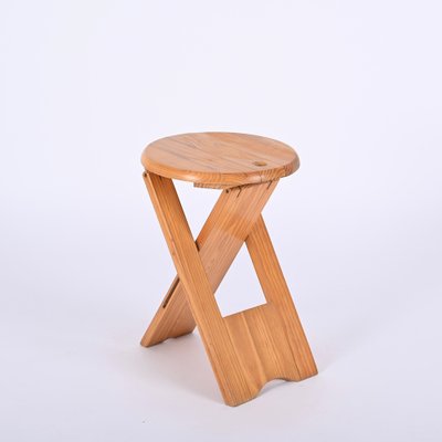 TS Folding Stool attributed to Roger Tallon for Sentou, France