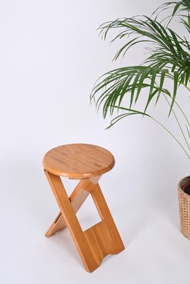 TS Folding Stool attributed to Roger Tallon for Sentou, France