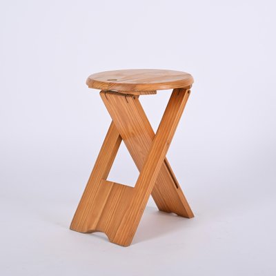TS Folding Stool attributed to Roger Tallon for Sentou