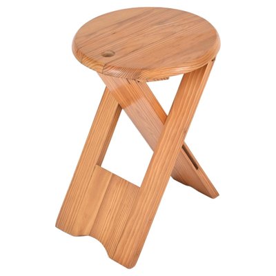 TS Folding Stool attributed to Roger Tallon for Sentou France 1970s