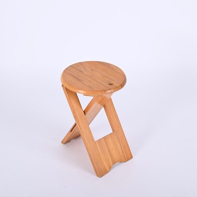 TS Folding Stool attributed to Roger Tallon for Sentou, France