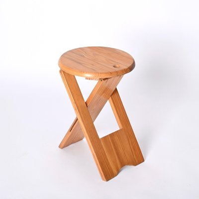 TS Folding Stool attributed to Roger Tallon for Sentou, France