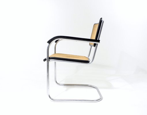 Vintage Bauhaus Steel Tube Armchair from Bigla 1940s Set of 2 for sale at Pamono