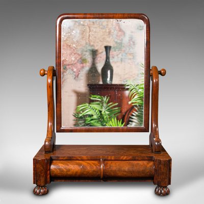 William IV English Dressing Table Mirror in Original Glass