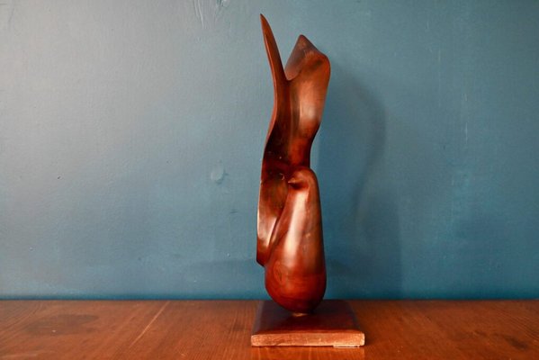 Scandinavian Artist, Large Carved Bird, 1960s, Teak for sale at Pamono