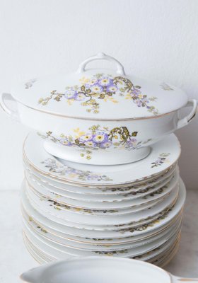 Lot De 6 Saladiers En Porcelaine Empilables – Décor Floral – Multicouleur – Vintage