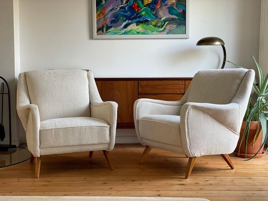 Set of Mid-Century Danish Club Chairs, 1950s