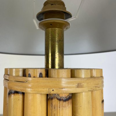 Hollywood Regency Bamboo Tiki Table Light, Italy, 1970s for sale