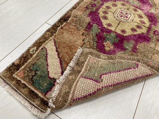 Small Anatolian Neutral Wool Door Mat for sale at Pamono