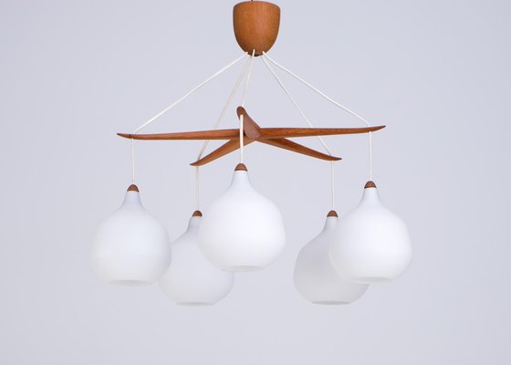 Luxus Chandelier attributed to Uno & Östen Kristiansson, Sweden 