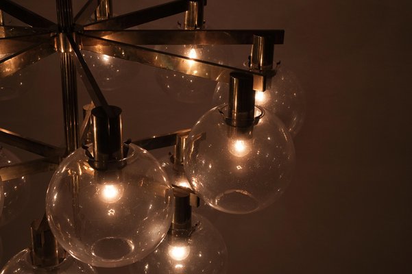 Brass Chandelier Model 348/15 from Hans-Agne Jakobsson, 1960s for
