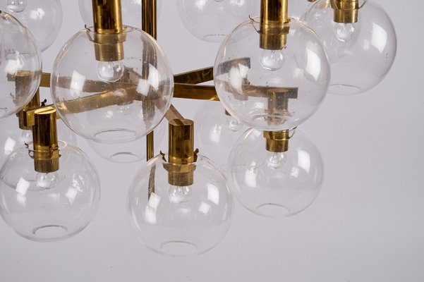 Brass Chandelier Model 348/15 from Hans-Agne Jakobsson, 1960s for