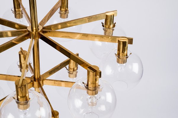 Brass Chandelier Model 348/15 from Hans-Agne Jakobsson, 1960s for