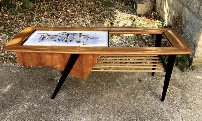 Mid century glass top coffee table discount