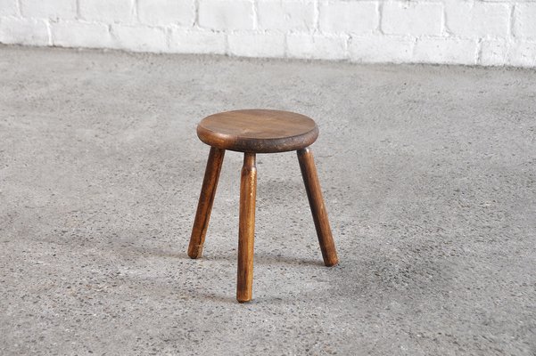 Vintage French Stool in the style of Charlotte Perriand for