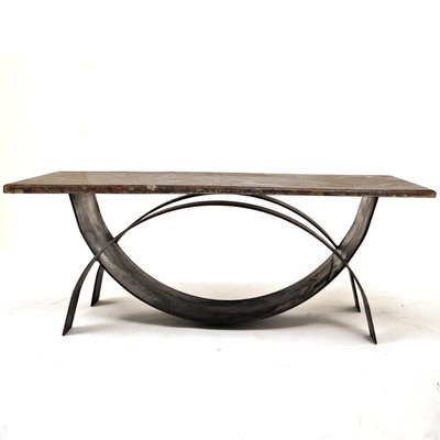 Modernist Coffee Table With Fossil Stone Top 1980s For At Pamono Modernist Coffee Table With Fossil Stone Top 1980s 1