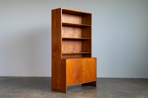 Danish Modern Cabinet and Shelf in Teak by Hans J. Wegner Danish Modern Cabinet and Shelf in Teak by Hans J. Wegner