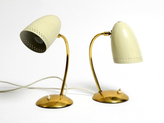 Large Antique Brass Table Lamps, 1950s, Set of 2 for sale at Pamono