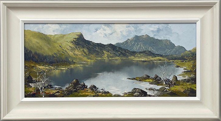 Charles Wyatt Warren, Impasto Mountain Lake Landscape, Oil
