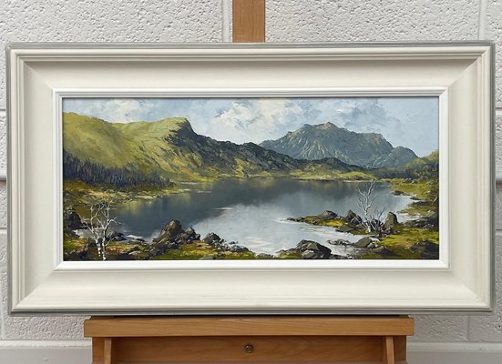 Charles Wyatt Warren, Impasto Mountain Lake Landscape, Oil