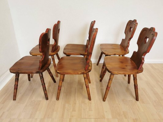 Vintage Wooden Farmhouse Chair Yugoslavia 1970s for sale at Pamono