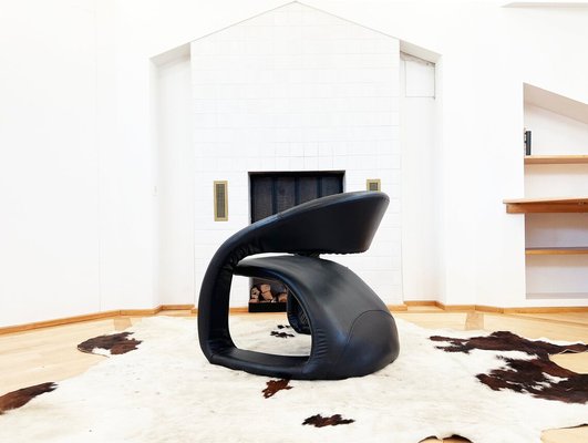 Danish Postmodern Upholstered Sculptural Lounge Chair