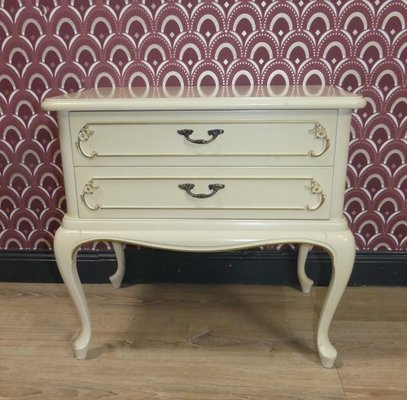 Vintage Chippendale Style White Bedside Table, 1960 for sale at Pamono