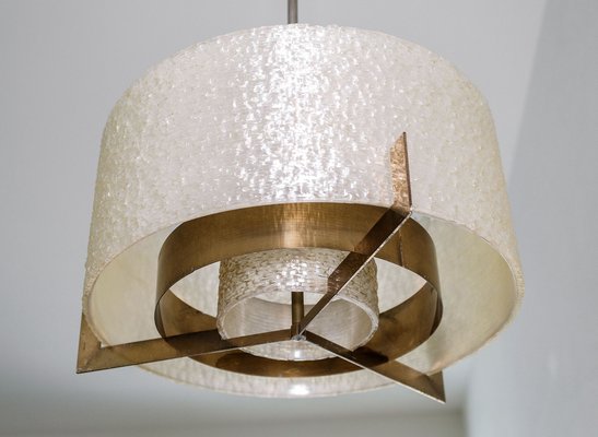 Mid Century Brass Ceiling Lamp By