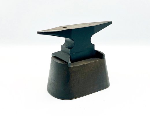 Mid-Century Bronze Jewelry Anvil Paperweight Sculpture, 1950s for