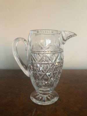 Wasserkrug aus geschliffenem Glas, 1900er bei Pamono kaufen