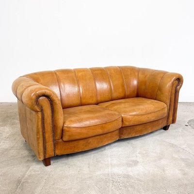 verband boiler Roest Vintage Three-Seater Sofa in Sheep Leather from Joris for sale at Pamono