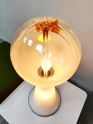 Grand Pied De Lampe En Verre Torsadé Murano - Design 1970 - Vintage
